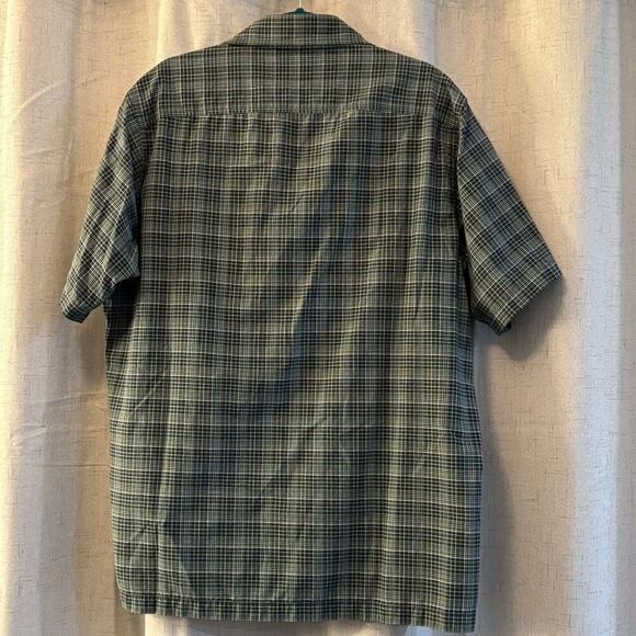 Ecko Unltd Short Sleeve Button Up Shirt Men’s X-Large Green/Black/Gray Plaid - Picture 2 of 6
